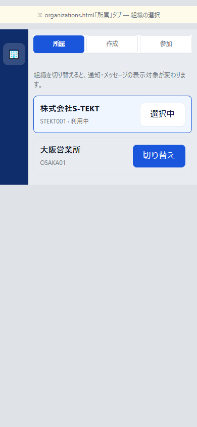 所属一覧